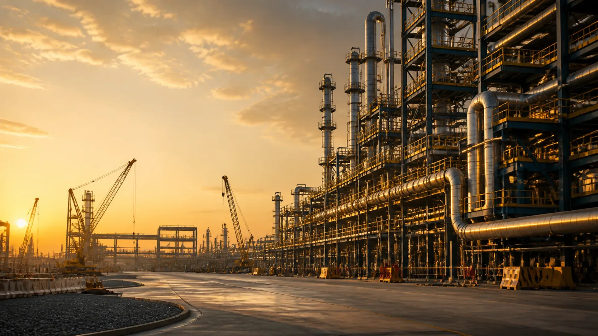 Saudi industrial site background
